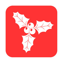 Simple illustration of Christmas holly berry icon for Christmas holiday