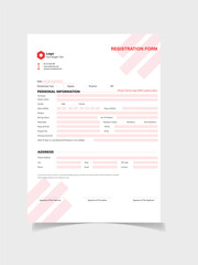 
Modern Registration resume Form	