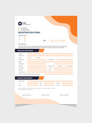 
Modern Registration resume Form	