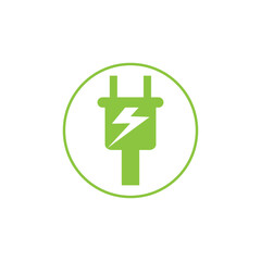 Free vector flat design green energy logo template