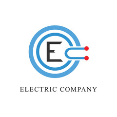 UFree vector flat design electric energy logo template