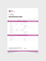 
Modern Registration resume Form	