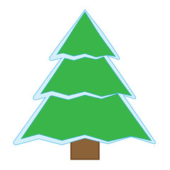 Fototapeta premium Simple illustration of Christmas tree Concept for Christmas holiday