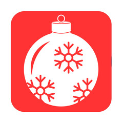 Simple illustration of Christmas tree toy Object for christmas design, mockup