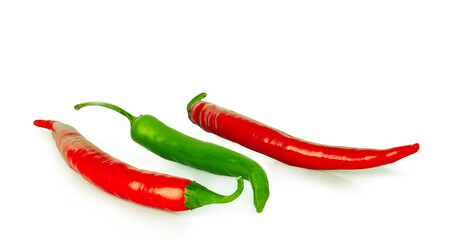 Peppers bitter isolated on a white background