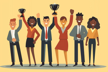 Corporate Team Diversity Victory
