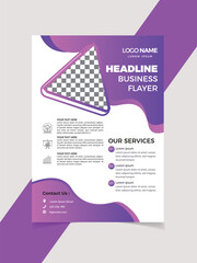 creative corporate digital marketing abstract shape trendy flyer magazine leaflet design with creative abstract geometric shape template design