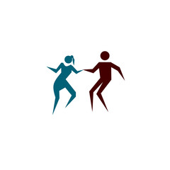 international dance day icon, simple icon dance with elegance concept
