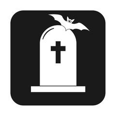 Fototapeta premium Simple illustration of grave icon Concept for Halloween day
