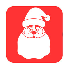 Simple illustration of Santa Claus Christmas hat icon