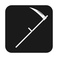 Simple illustration of scythe icon  Concept for Halloween day