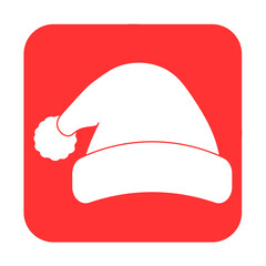 Simple illustration of Santa Claus Christmas hat icon