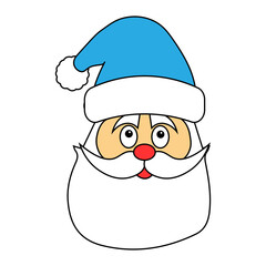 Simple illustration of Santa Claus Christmas hat icon