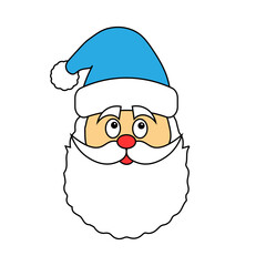 Simple illustration of Santa Claus Christmas hat icon