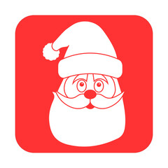 Simple illustration of Santa Claus Christmas hat icon
