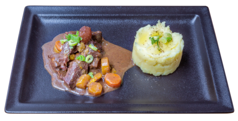 Boeuf bourguignon purée de pomme de terre