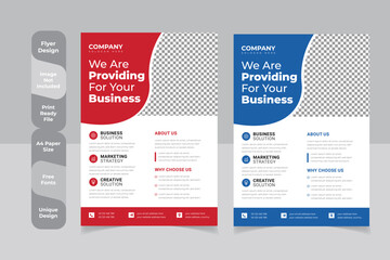 creative corporate digital marketing abstract shape trendy flyer magazine leaflet design with creative abstract geometric shape template design