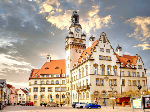 Rathaus, Doebeln, Sachsen, Deutschland 