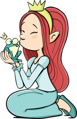 little princess kisses the toothy prince