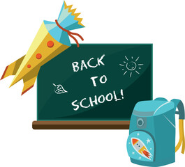 Back to school.  Vector illustration.