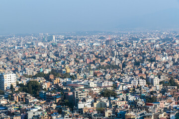 Kathmandu cityscape view from Swayambhunath Stupa, Nepal