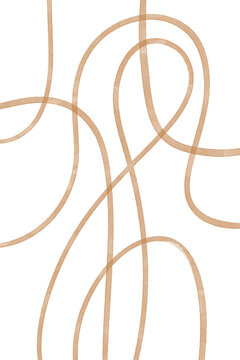 Fototapeta Printable wall art poster print. Hand drawn minimalism design for scandinavian interior. 