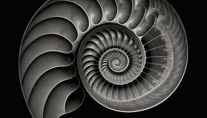 Obraz premium a colorful, fascinating spiral with a Fibonacci pattern