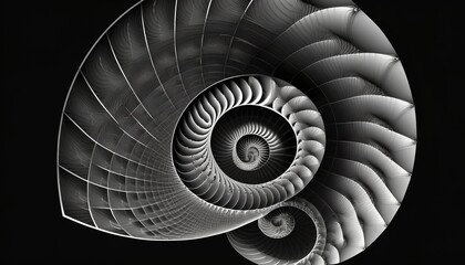 a colorful, fascinating spiral with a Fibonacci pattern