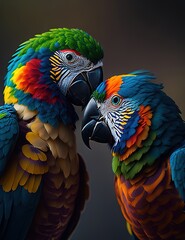 Fototapeta premium Parrot IA generativa