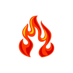 Fire flame for logo, hot blazing symbol, brand sign for your business