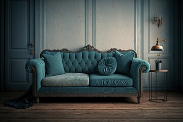 Comfortable sofa in modern living room