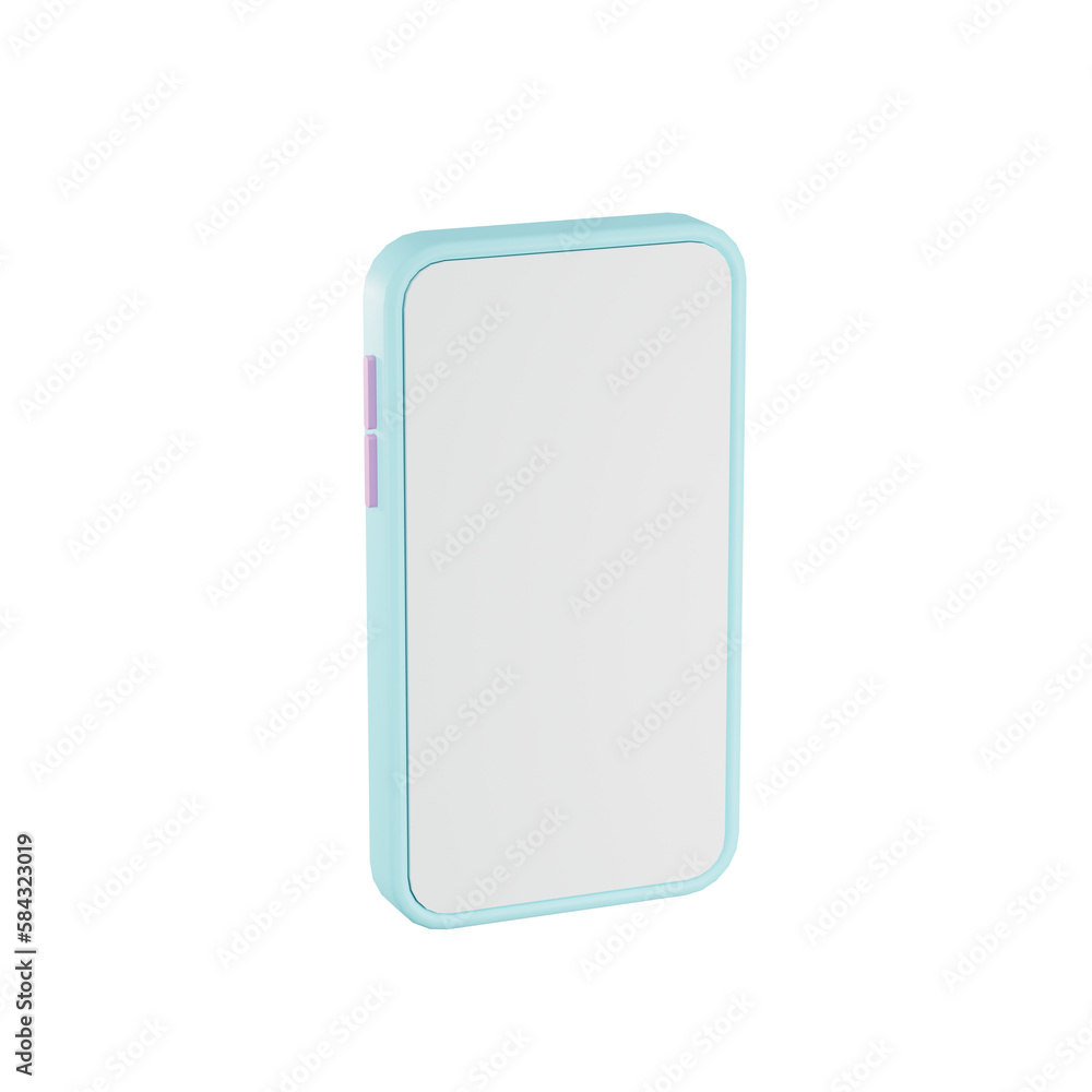 Poster 3d smartphone with podium display . stand to show mobile device mockup.