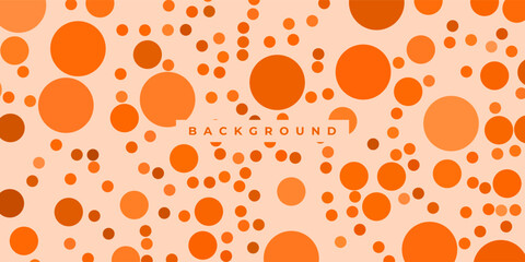 abstract orange background with circle shapes. vector illustration.