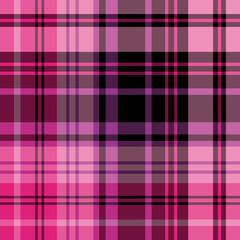 Seamless pattern in unusual pink, purple and black colors for plaid, fabric, textile, clothes, tablecloth and other things. Vector image.