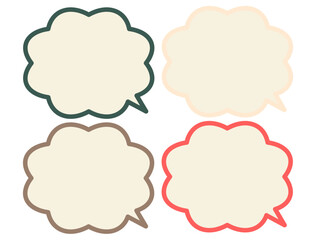 モコモコのかわいいフキダシSET