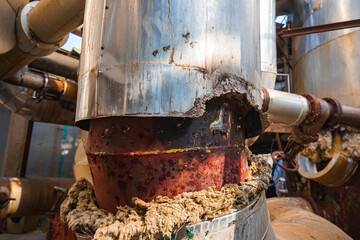 Rust damage to paint insulation and corrosion flange form the general attack on carbon steel...