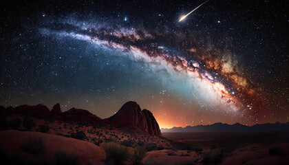 Obraz na płótnie Canvas starry night sky generative ai