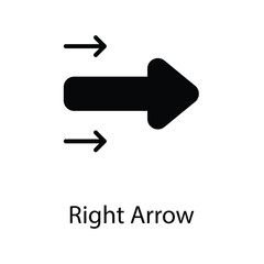 Right arrow icon design stock illustration