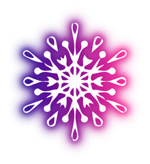 Collection of snowflake neon