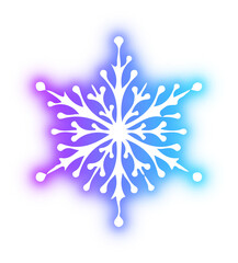 Collection of snowflake neon