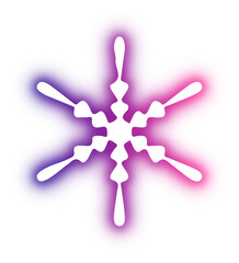 Collection of snowflake neon