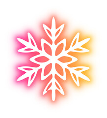 Collection of snowflake neon