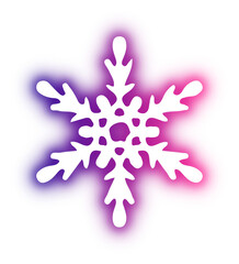 Collection of snowflake neon