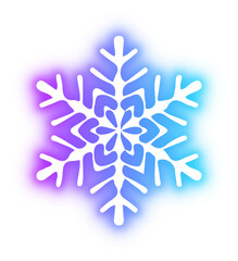 Collection of snowflake neon
