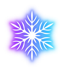 Collection of snowflake neon