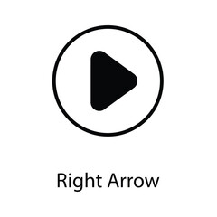 Right arrow icon design stock illustration