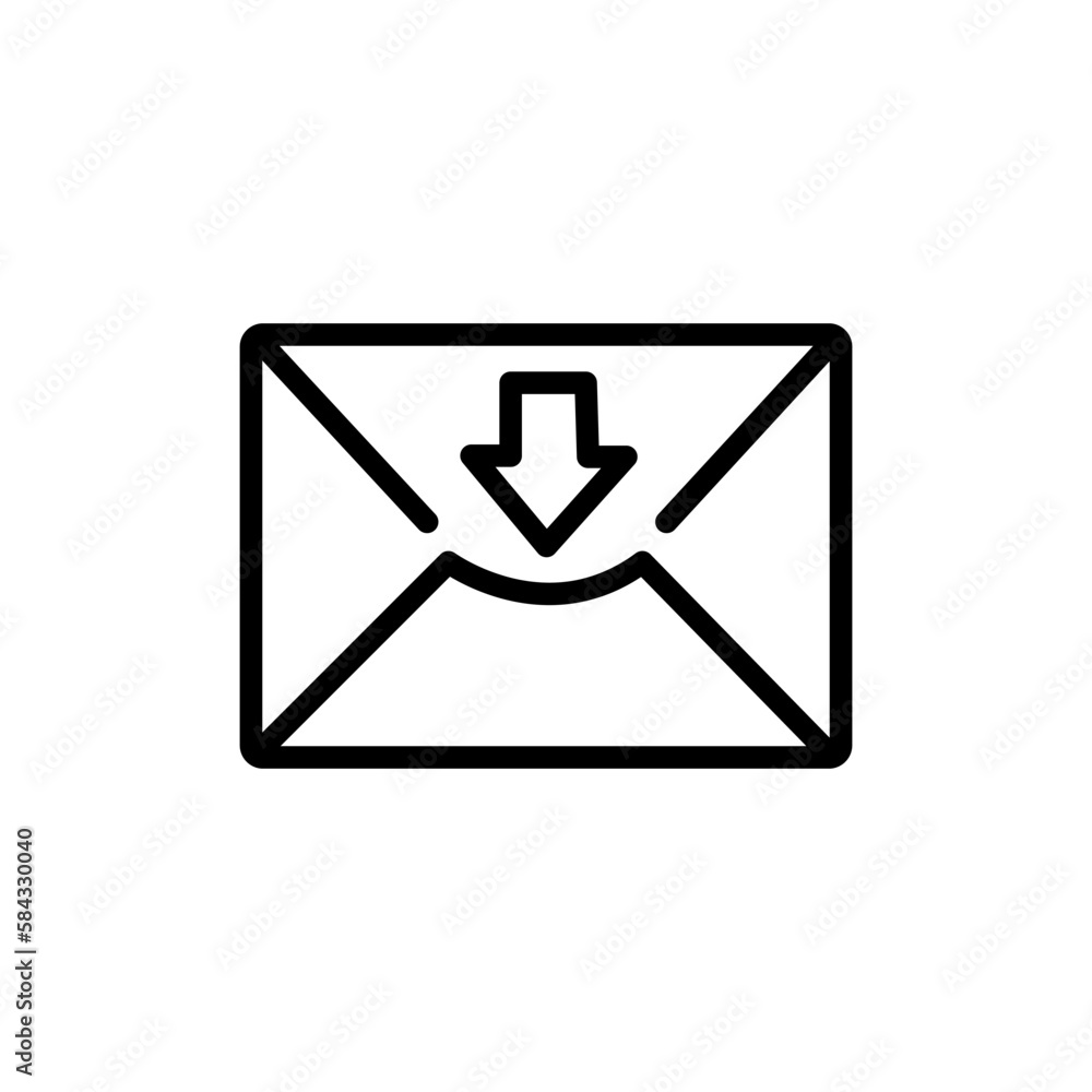 Poster email evelope icon from user interface outline collection. thin line email evelope icon isolated on 