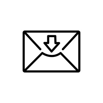 Email evelope icon from user interface outline collection. Thin line email evelope icon isolated on white background.
