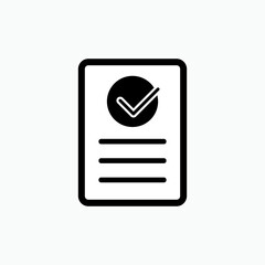 Note Icon. Resume  Symbol – Vector.      