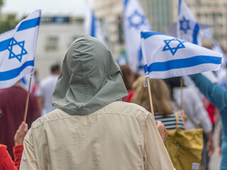 Civilian protests in the city of Rehovot Israel against the planned changes of Israeli government...